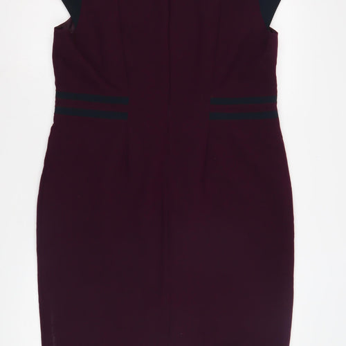 Preview Women's Purple Dress Size 16 with Zip Closure