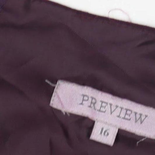 Preview Women's Purple Dress Size 16 with Zip Closure