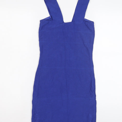 Oasis Women's Blue V-Neck Dress, Size 8