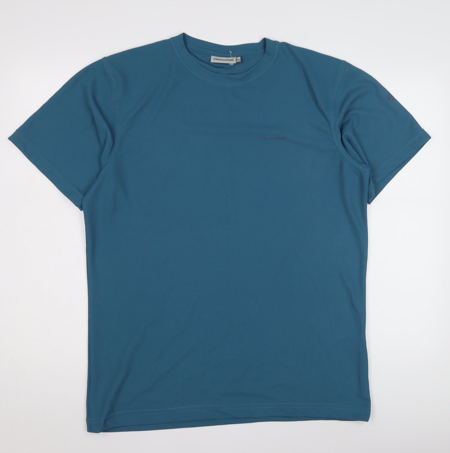 Craghoppers Blue Men's T-Shirt, Size L, Short Sleeve