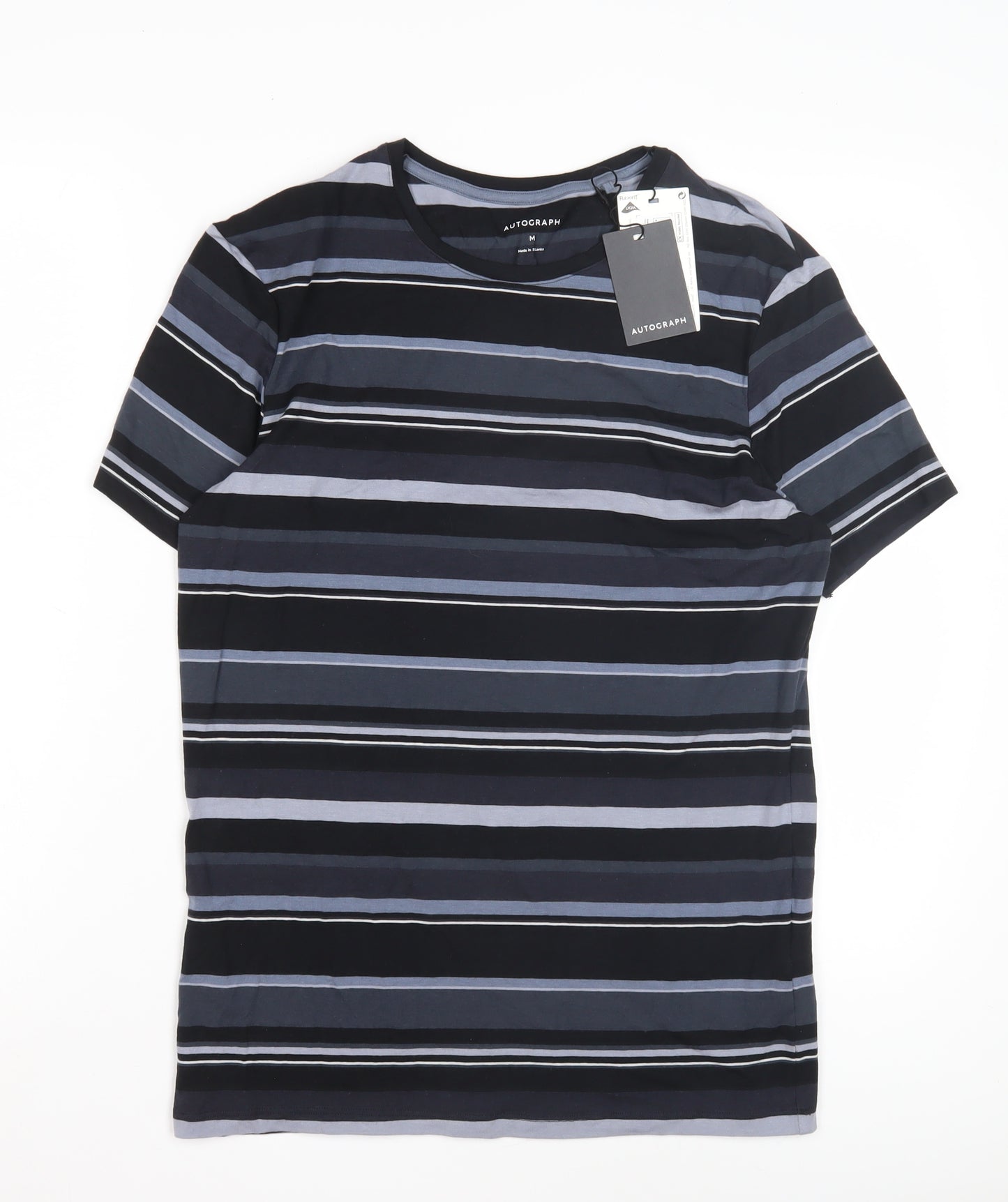 Autograph Men's Multicoloured Striped T-Shirt Medium