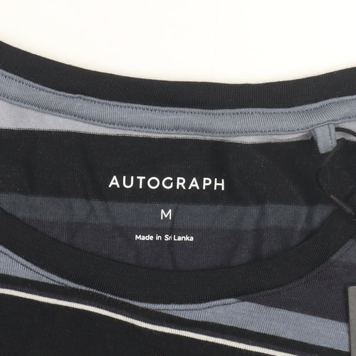 Autograph Men's Multicoloured Striped T-Shirt Medium