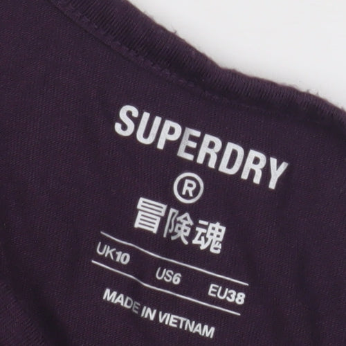 Superdry Women's Purple Tank Top UK10 Activewear