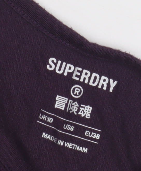 Superdry Women's Purple Tank Top UK10 Activewear