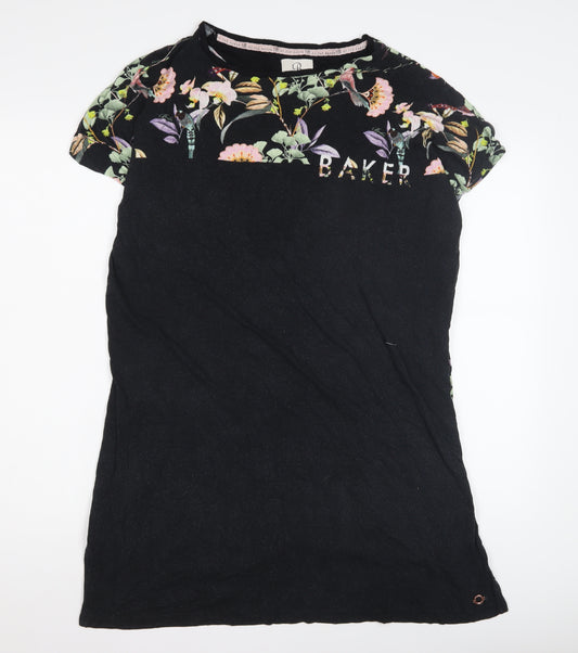 Ted Baker Women's Black Floral Nightshirt Size 12