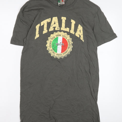 Zeus Men's XL Grey Italian Graphic T-Shirt