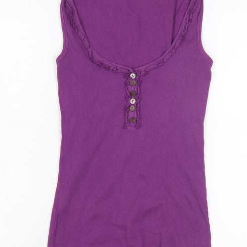 Lara Ashley Women's Purple Tank, Size 10, Scoop Neck