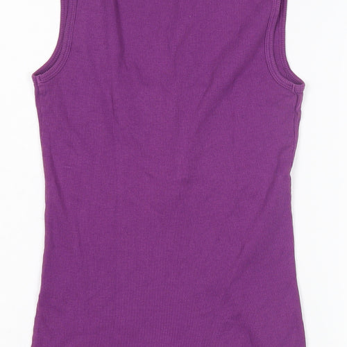 Lara Ashley Women's Purple Tank, Size 10, Scoop Neck