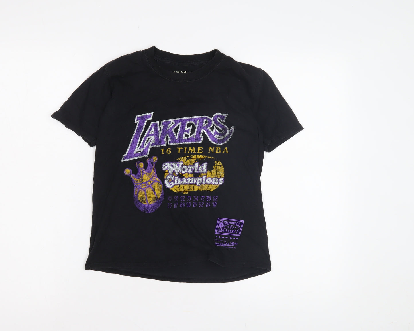 Mitchell & Ness Boys Black XS Graphic NBA T-Shirt