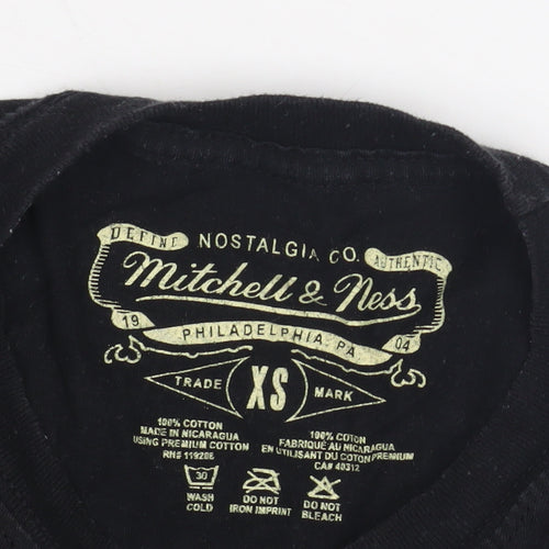 Mitchell & Ness Boys Black XS Graphic NBA T-Shirt