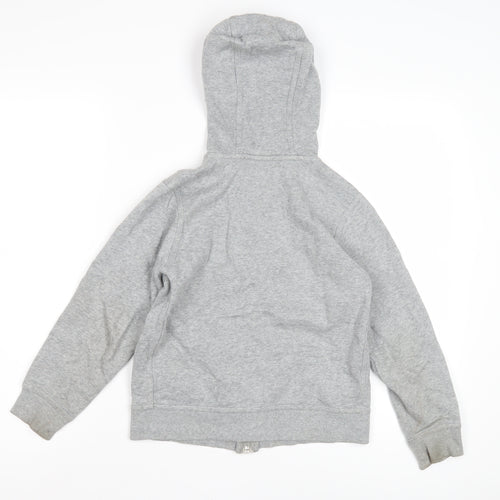 Nike Boys Grey Full Zip Hoodie, 8-10 Years, Logo Accent