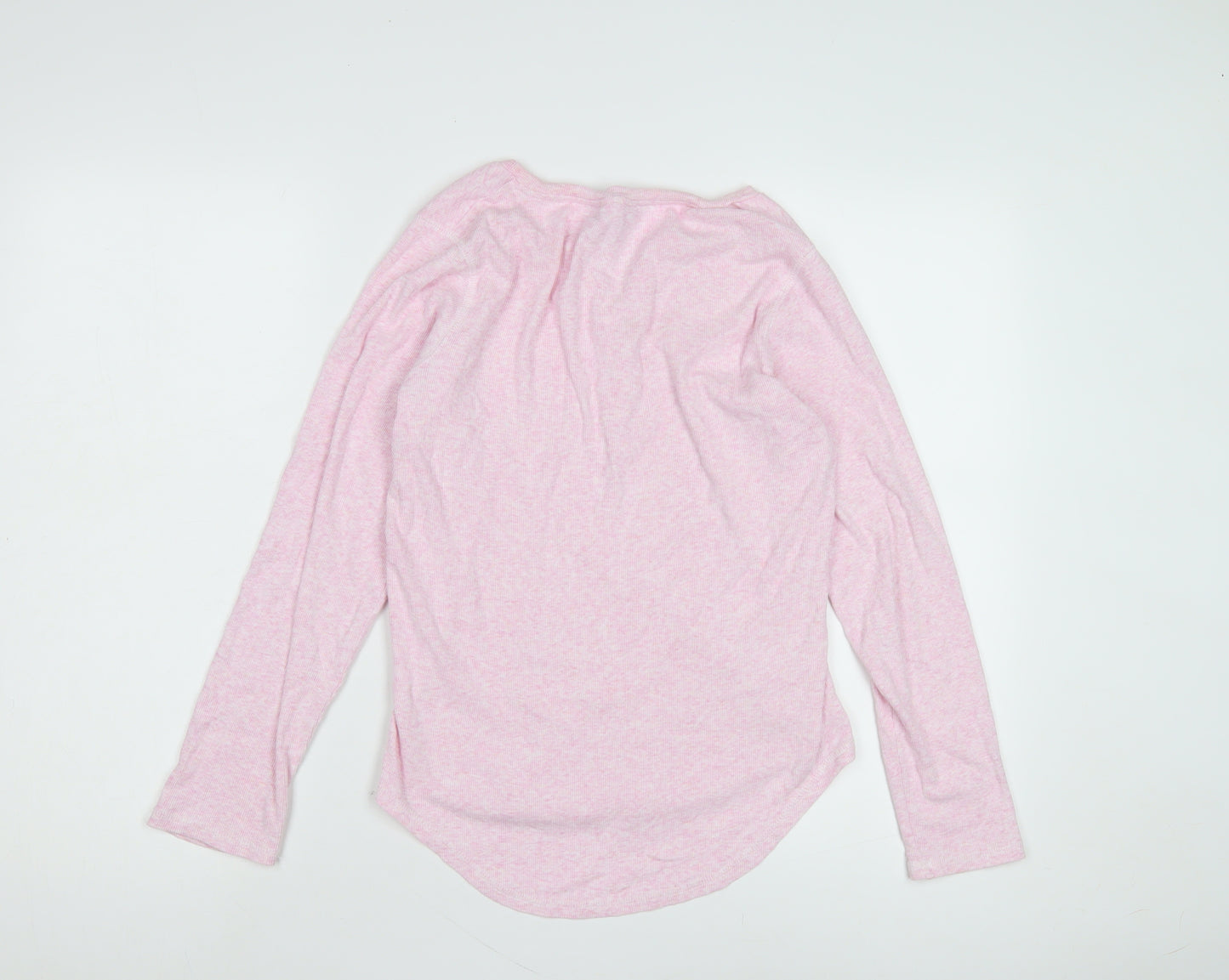 Joules Pink Henley Long Sleeve Top for Women Size 14