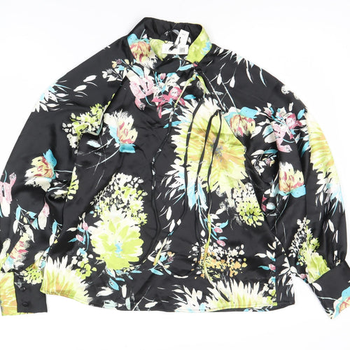 Zara Women's Floral Blouse Multicoloured Size 8