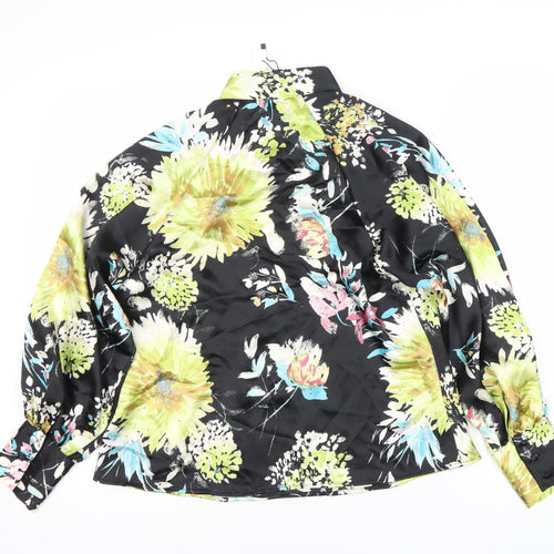 Zara Women's Floral Blouse Multicoloured Size 8