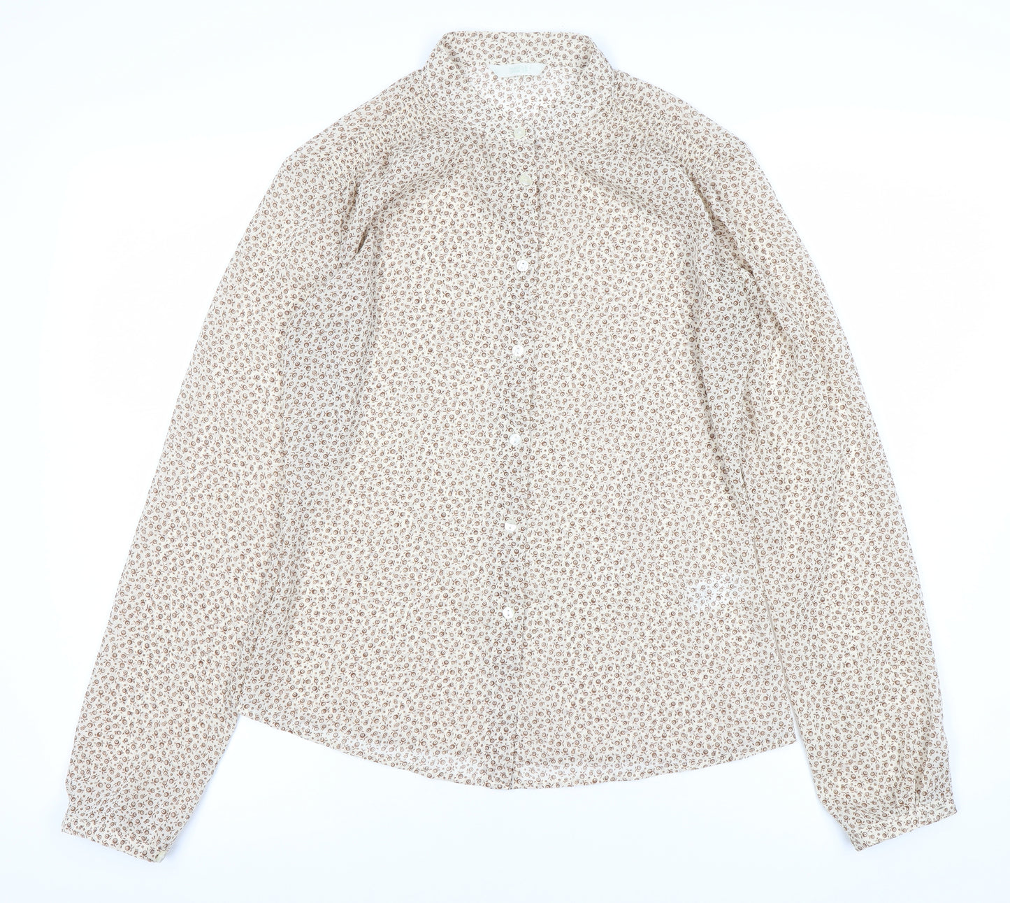 Marks and Spencer Women's Brown Button-Up Shirt UK 10