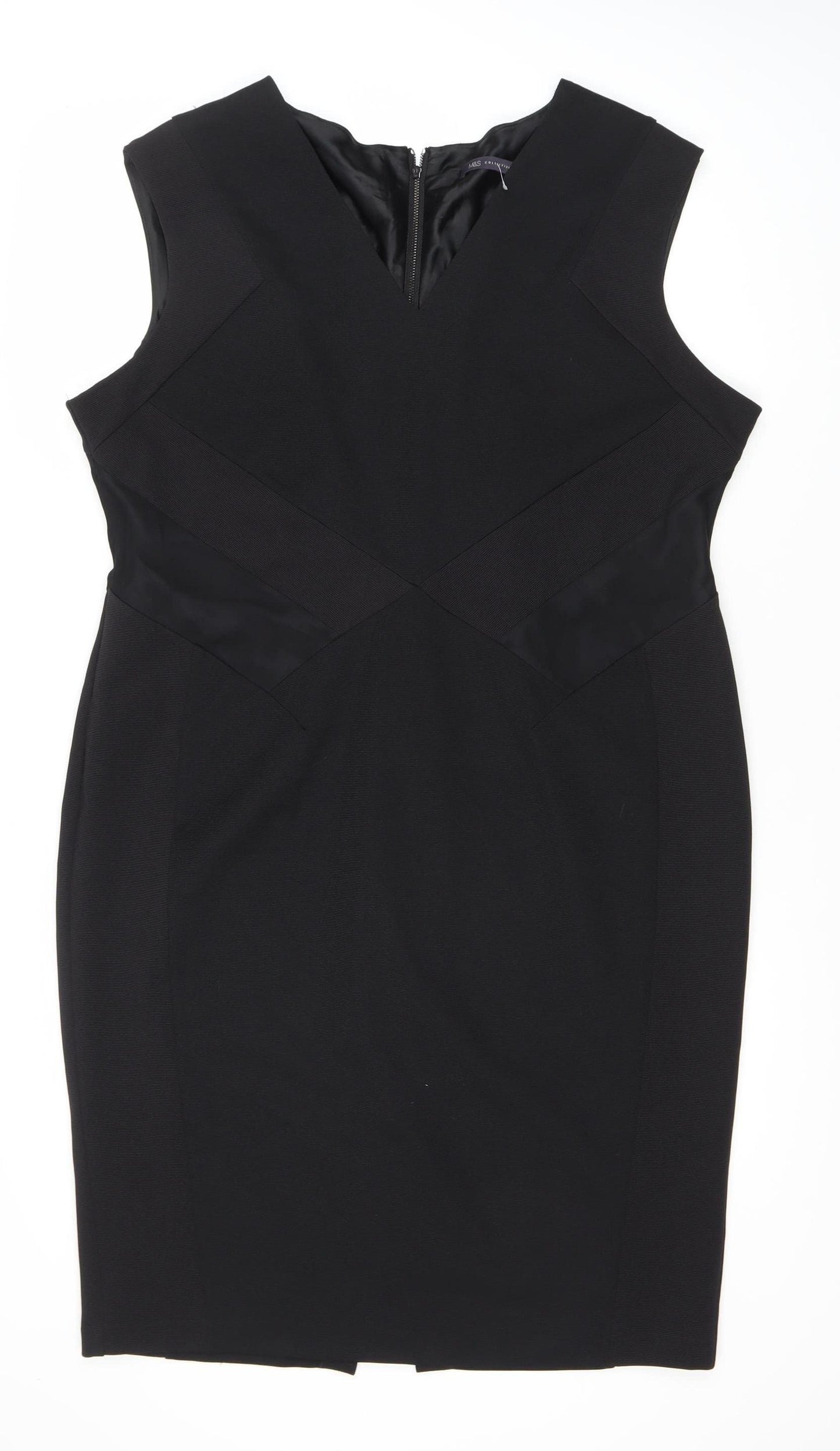 Marks and Spencer Women's Black Sleeveless Short Dress