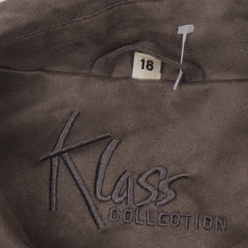 Klass Collection Brown Belted Women's Jacket Size 18