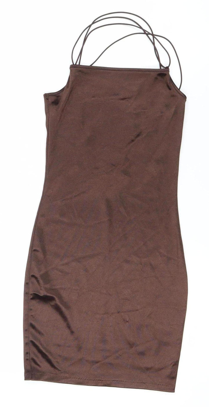 DIVIDED Brown Sleeveless Women’s Dress XS