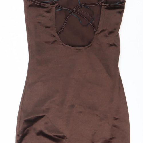 DIVIDED Brown Sleeveless Women’s Dress XS