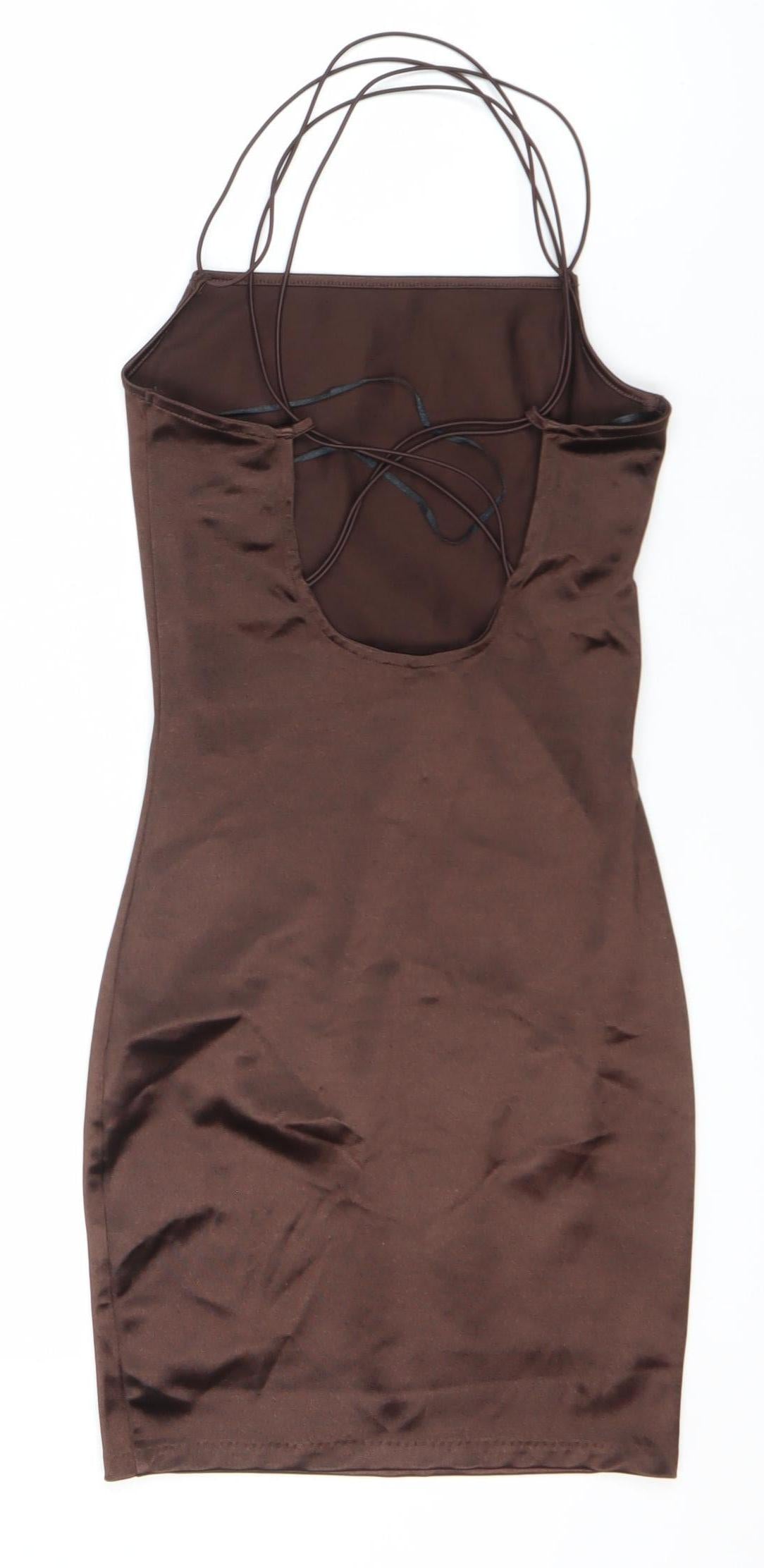 DIVIDED Brown Sleeveless Women’s Dress XS