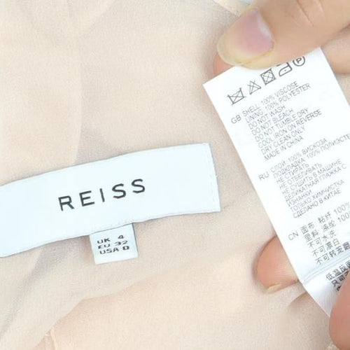 Reiss Women's Beige Dress Size 4 Sleeveless Zip