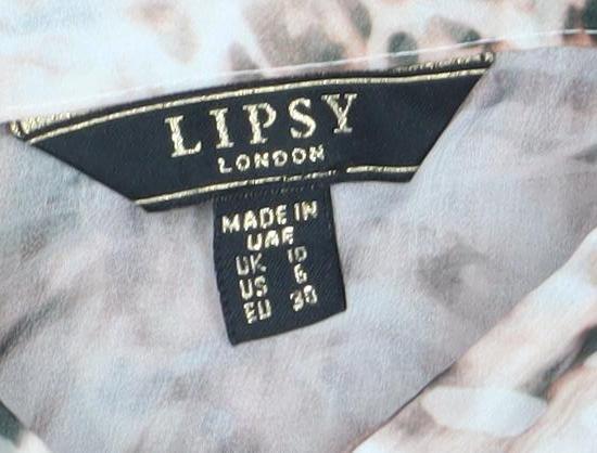 Lipsy Women's Multicoloured Animal Print Blouse Size 10