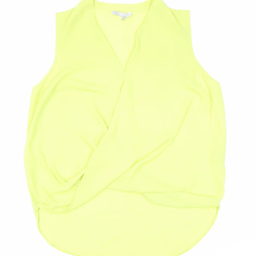 Red Herring Women's Yellow Wrap Blouse Size 14