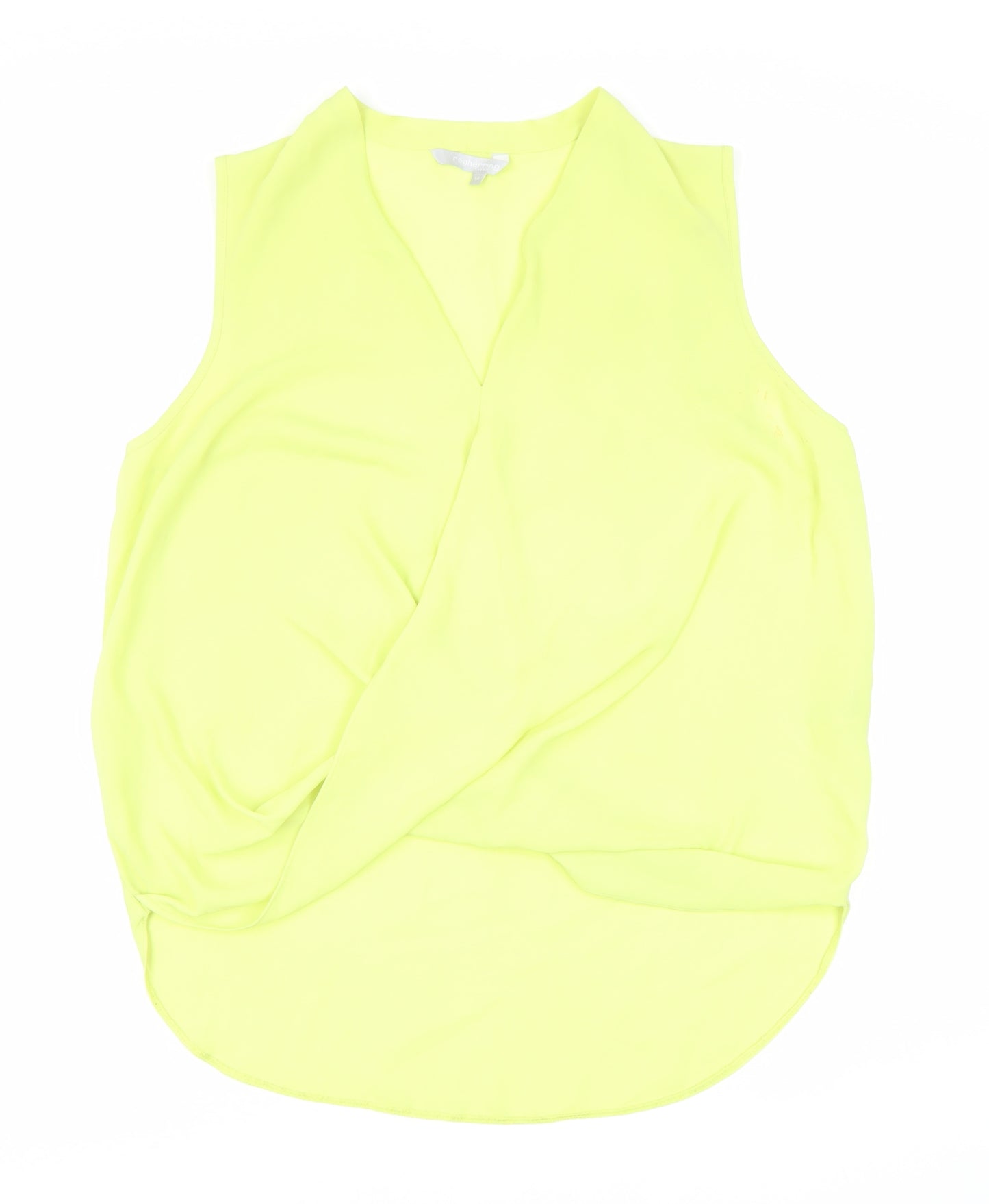 Red Herring Women's Yellow Wrap Blouse Size 14