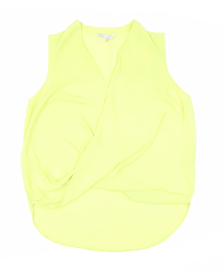 Red Herring Women's Yellow Wrap Blouse Size 14