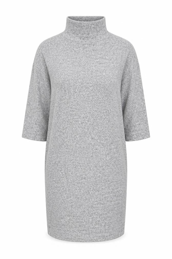 Front view of Jacqueline de Yong Women's Grey Knit Dress M