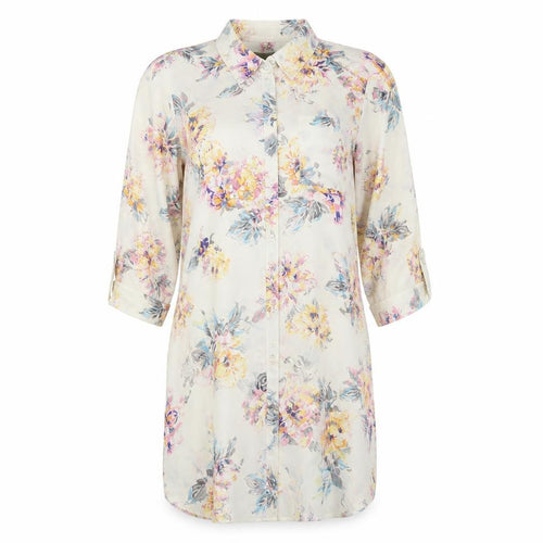 Boohoo Women's Multicoloured Floral Shirt Dress Size 14