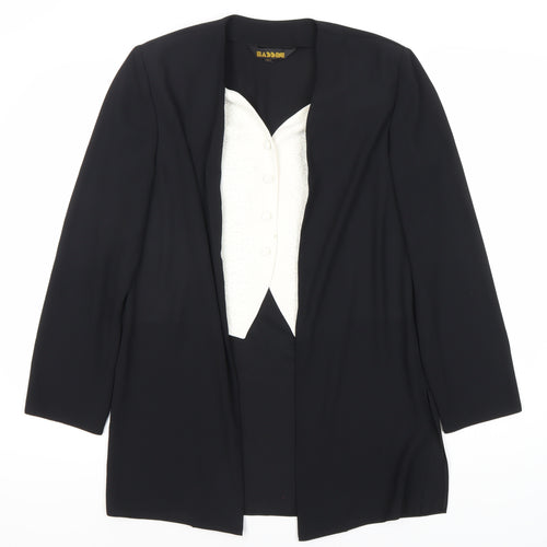 Bassin Women's Black Mid-Length Formal Jacket Size 12