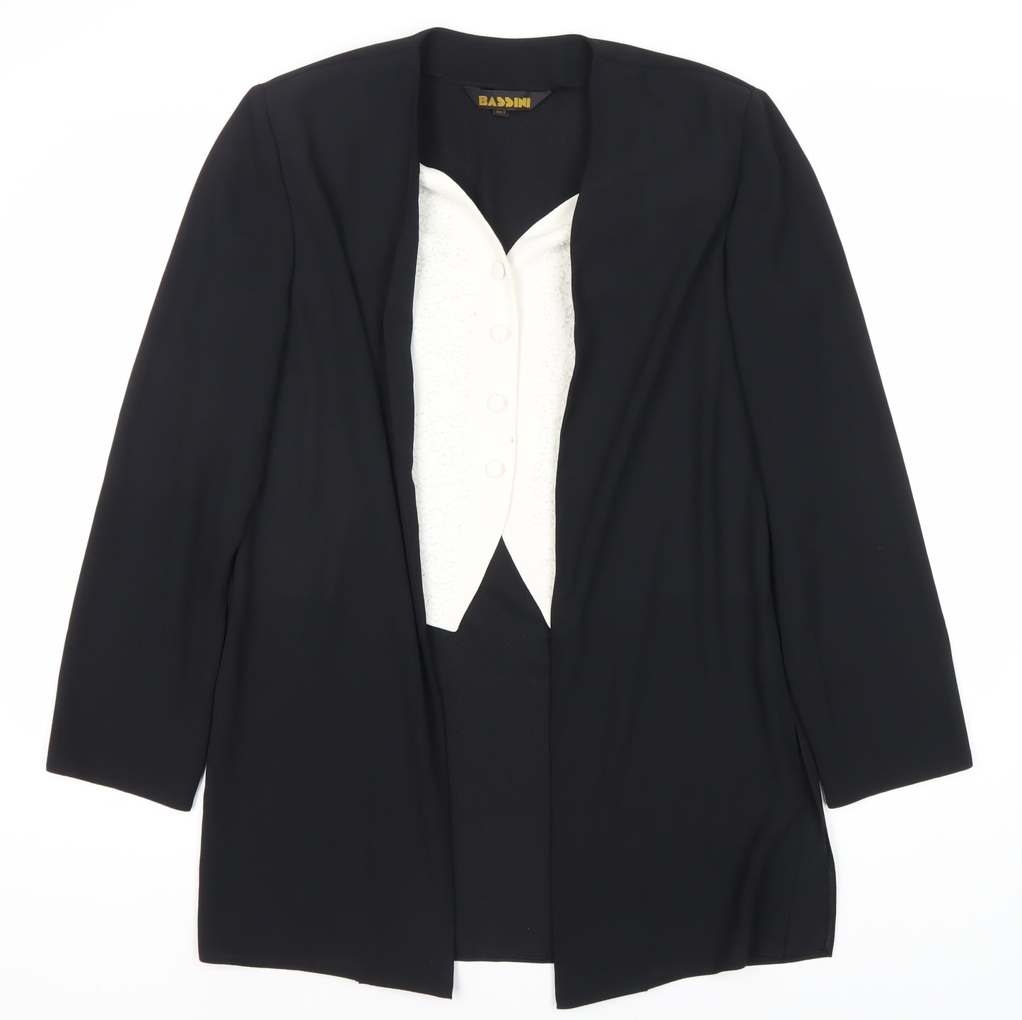 Bassin Women's Black Mid-Length Formal Jacket Size 12