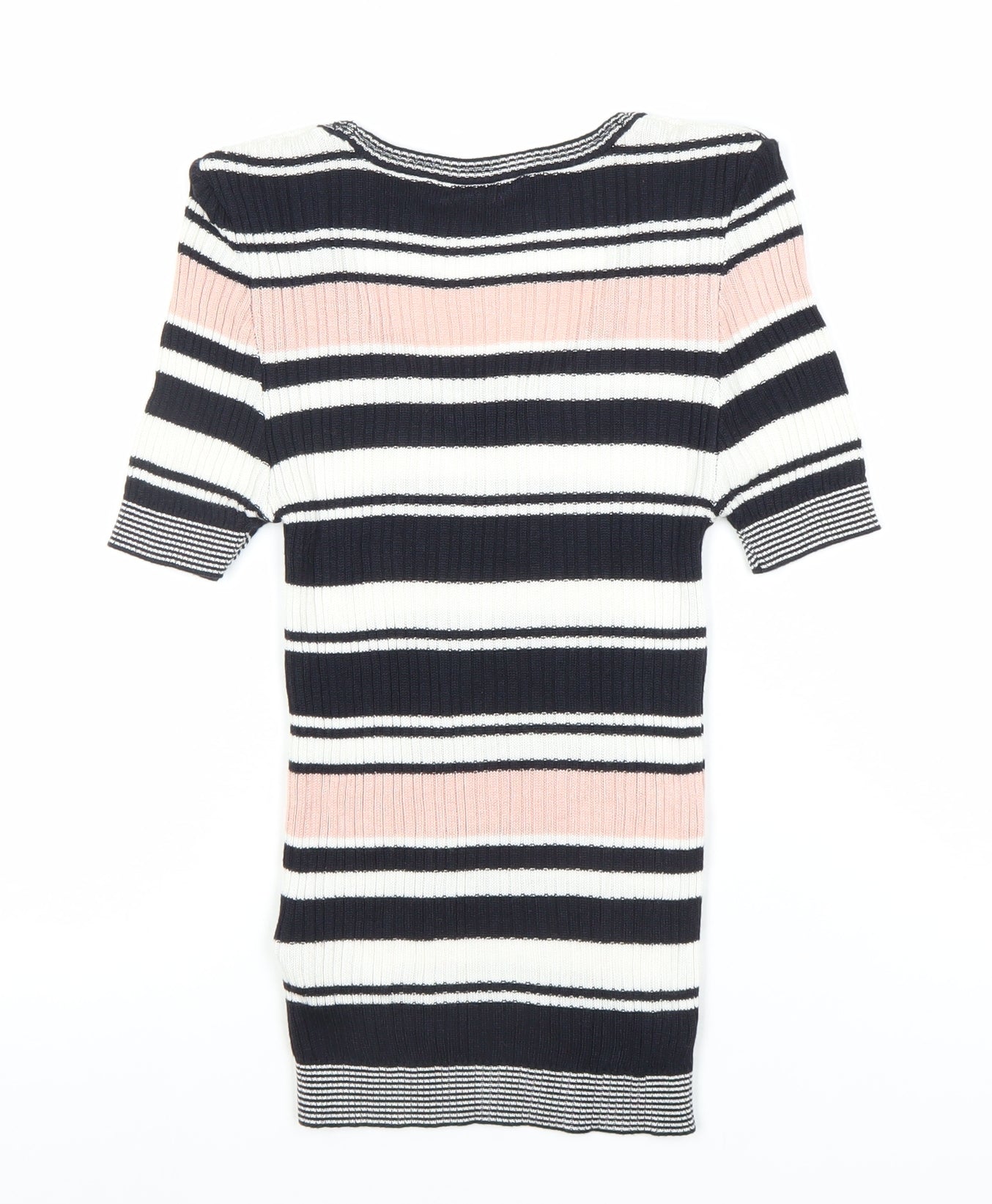 Joe Fresh Women's Multicoloured Stripe Scoop Neck Top