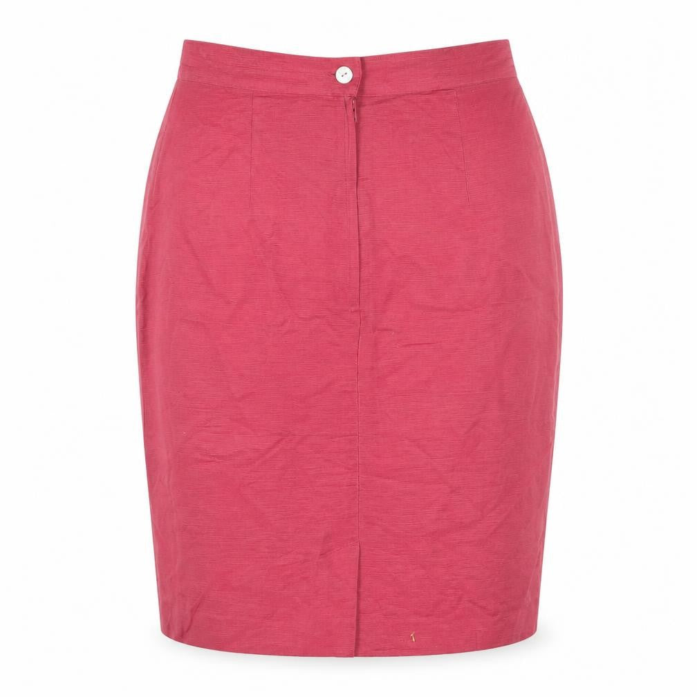Front view of Monsoon Pink Silk Pencil Skirt Women, size 12