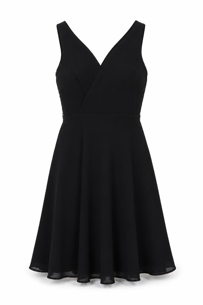 Front view of Great Plains Black Sleeveless Women's Dress, size L