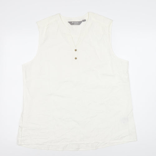 Mountain Warehouse Women's White Sleeveless Top Size 20