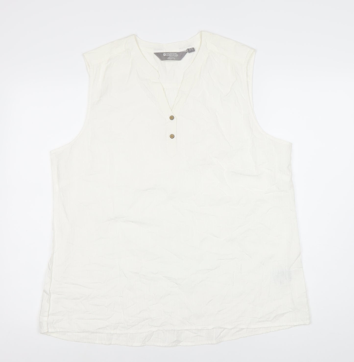 Mountain Warehouse Women's White Sleeveless Top Size 20