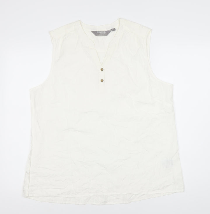 Mountain Warehouse Women's White Sleeveless Top Size 20