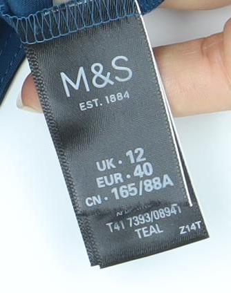 Marks and Spencer Blue Women's Short Sleeve Top