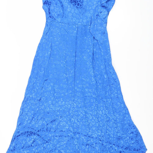 Topshop Women's Blue Dress Size 8 Viscose Elegant