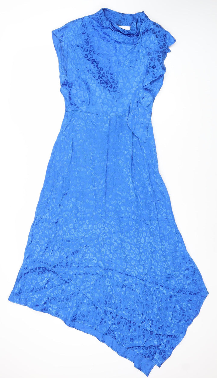Topshop Women's Blue Dress Size 8 Viscose Elegant