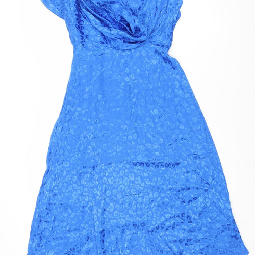 Topshop Women's Blue Dress Size 8 Viscose Elegant