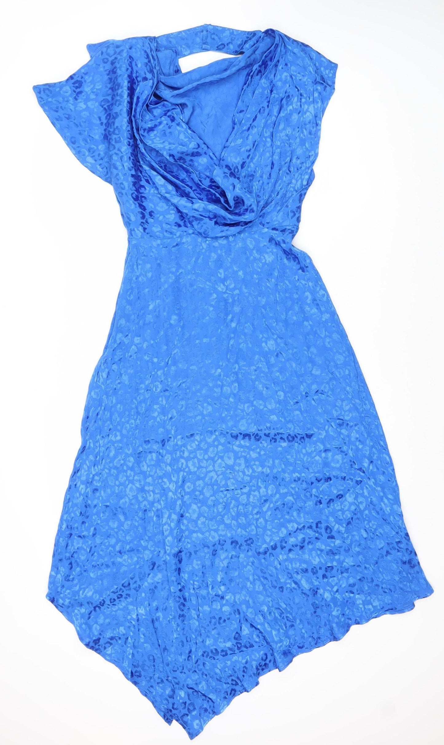 Topshop Women's Blue Dress Size 8 Viscose Elegant
