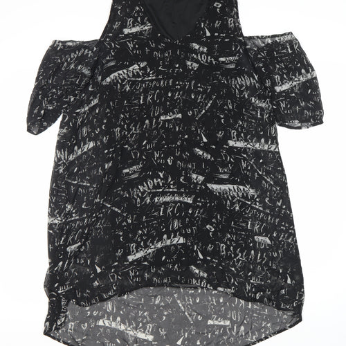 Divided by H&M Women's Black Dress, Size 12, Cold Shoulder
