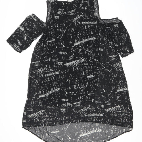 Divided by H&M Women's Black Dress, Size 12, Cold Shoulder