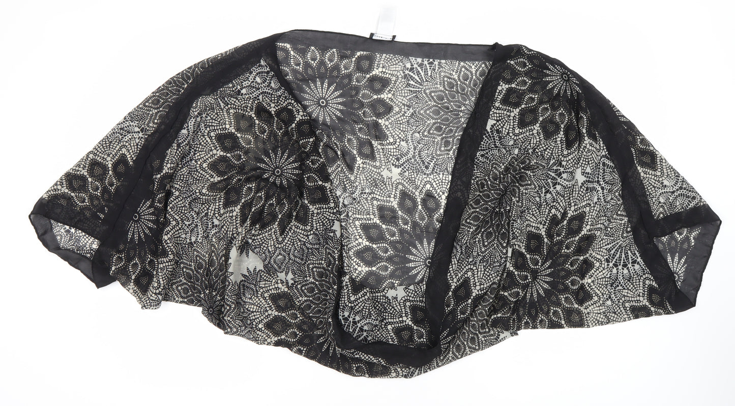 Warehouse Women's Kimono Black & White Floral