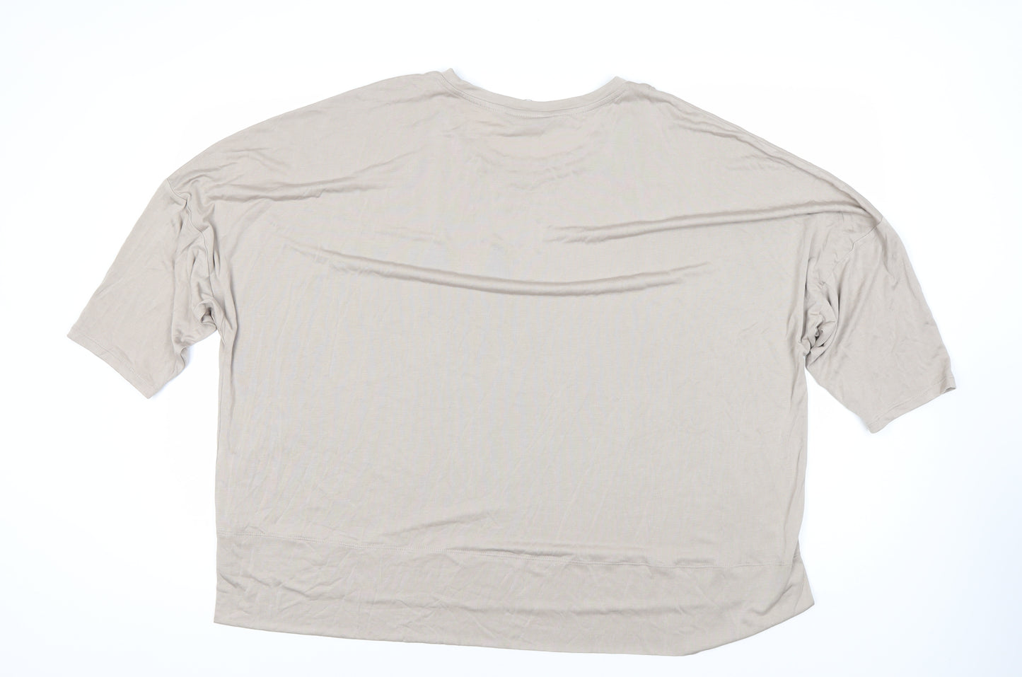 Marks and Spencer Women's Beige 3/4 Sleeve T-Shirt