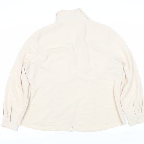 Eastex Women's Beige Button-Up Long Sleeve Shirt