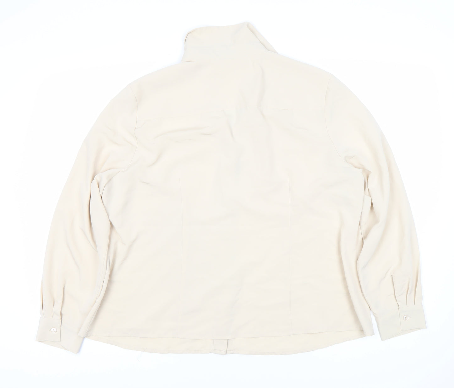 Eastex Women's Beige Button-Up Long Sleeve Shirt